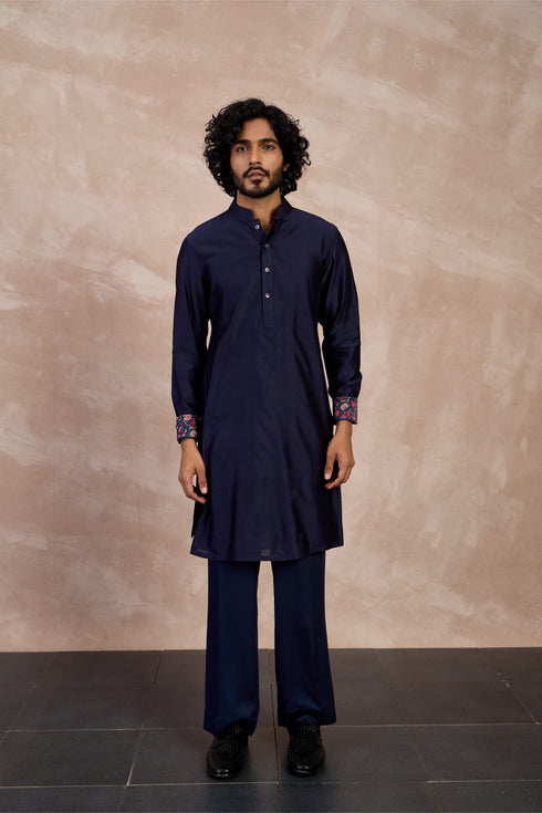 Plain Chanderi Silk Straight Kurta Set